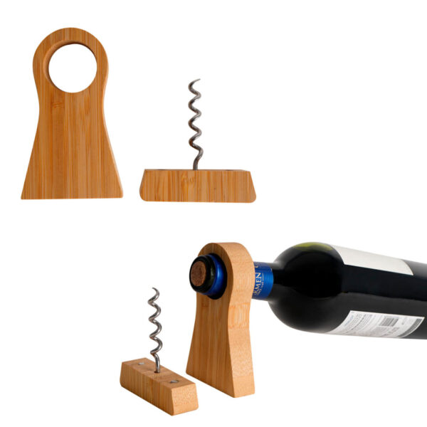 Soporte promocional de bambú para botella de vino | HO 214