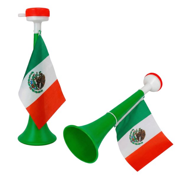 Vuvuzela tricolor con bandera de México | MX 022