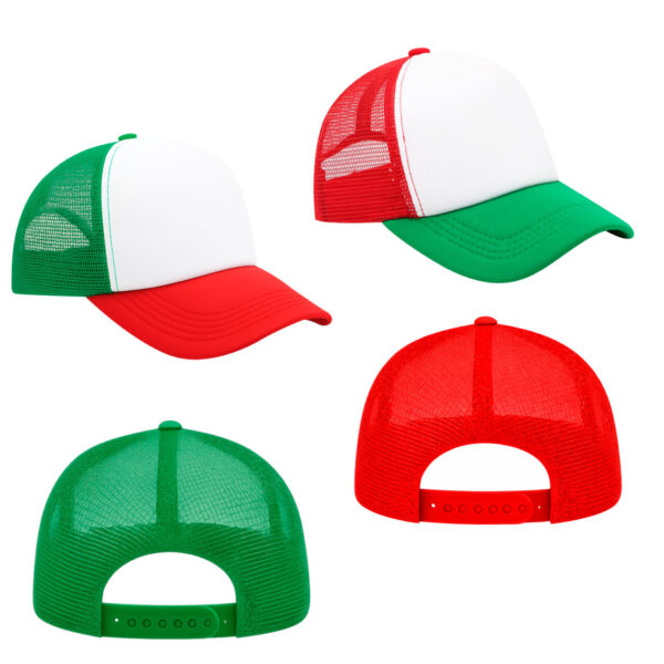 Gorra tricolor con malla y ajuste snapback | GO 011