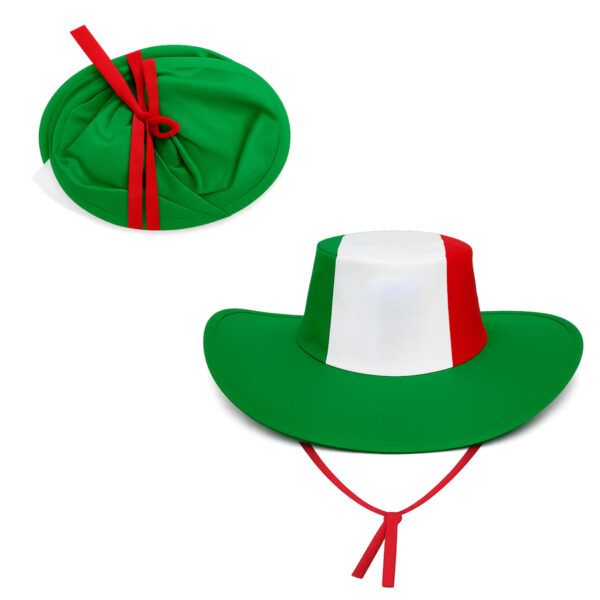 Sombrero tricolor plegable con cordón | MX 017