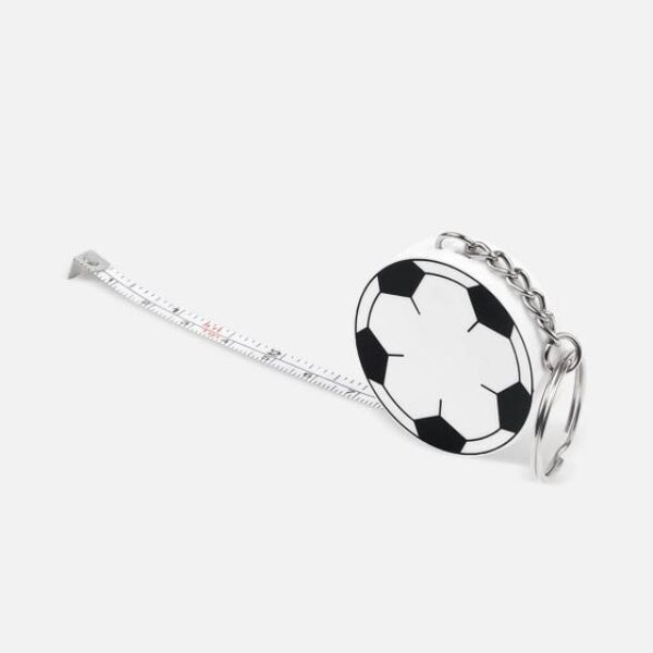 Llavero con flexómetro de 1 m y diseño de balón | SOC 005