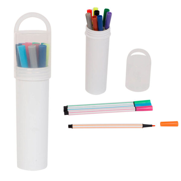Set de 12 colores en envase cilíndrico con tapa | 0143