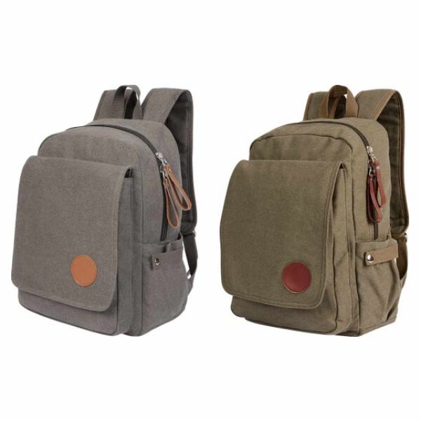 Mochila de canvas con compartimento para laptop de 14” | SIN 108